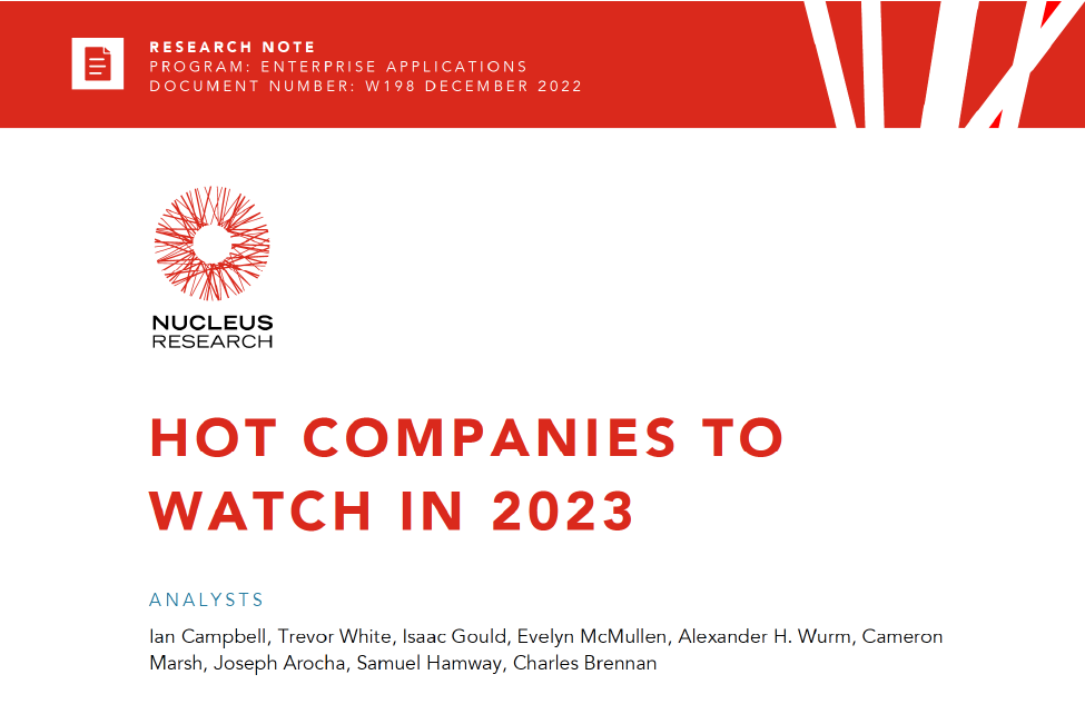 Hot Company to Watch in 2023 Nucleus Research