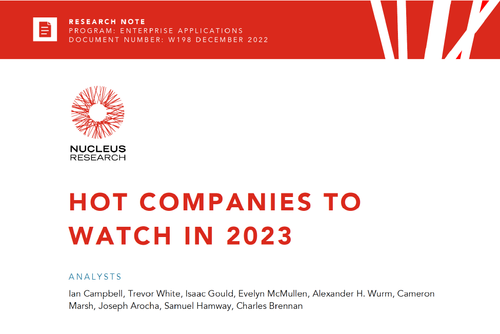 Nucleus Research: Hot Companies to Watch in 2023