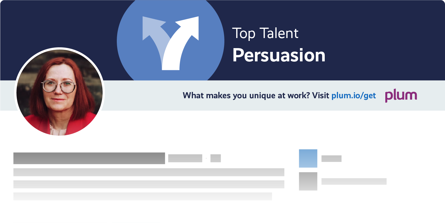 Plum Persuasion LinkedIn banner.