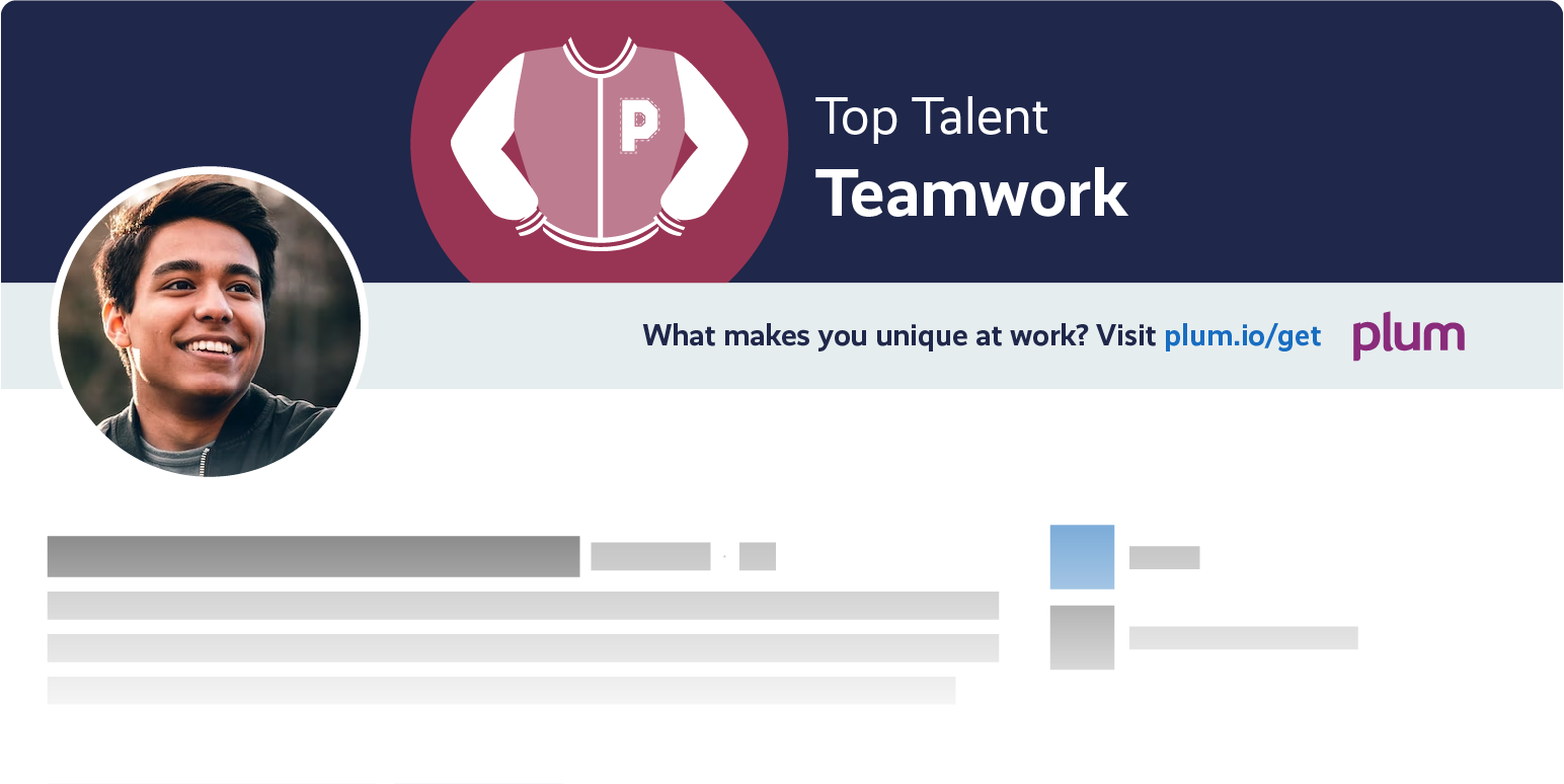 Plum Teamwork LinkedIn banner.